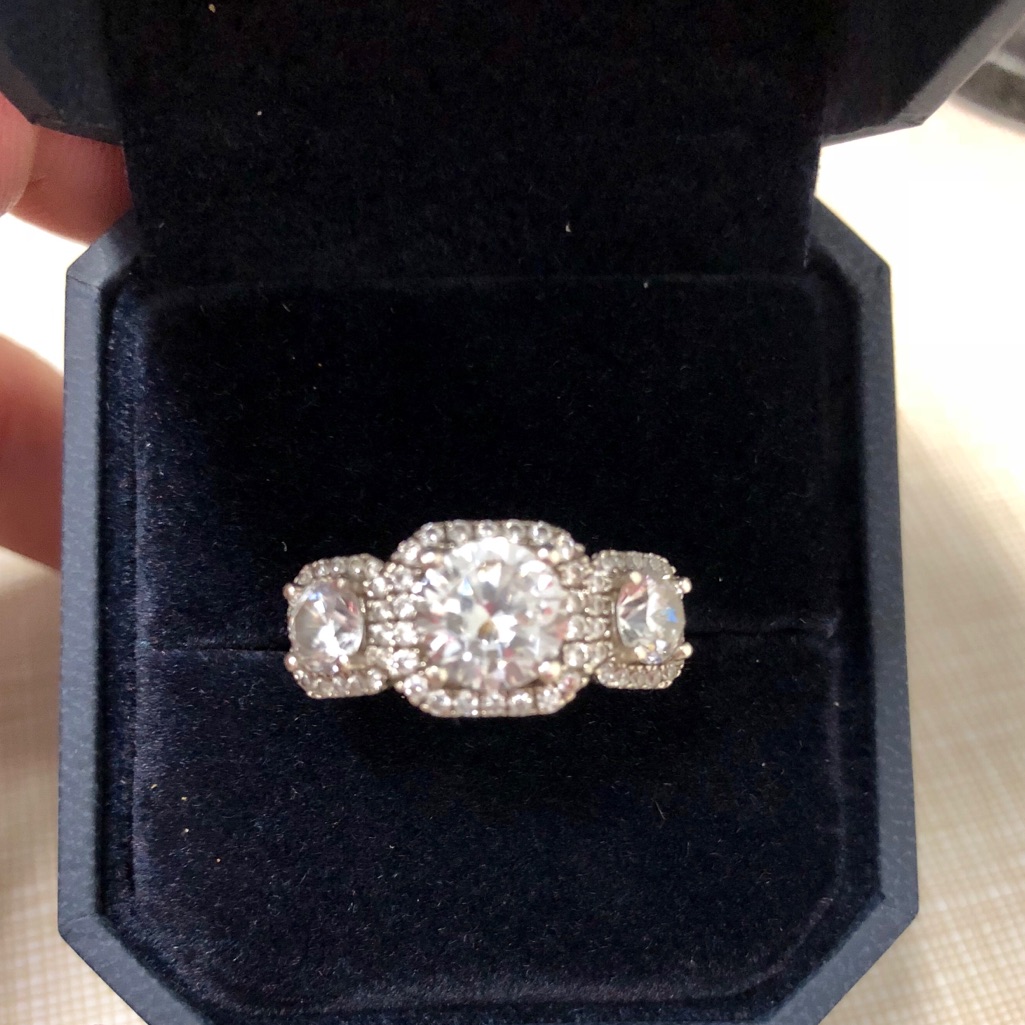 Simulated Diamond Ring.